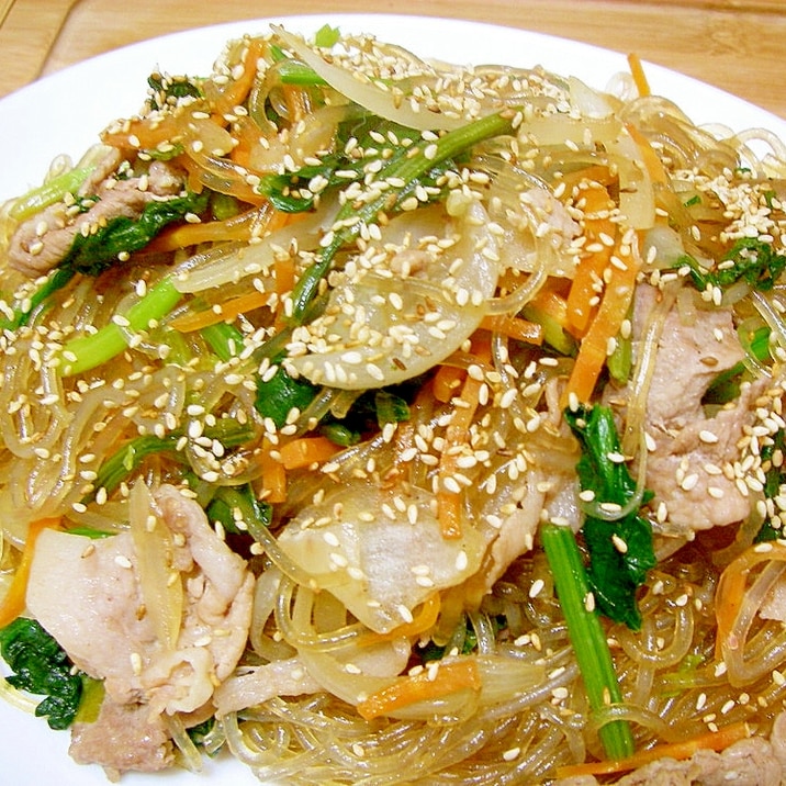 韓国ごま油の香りが食欲をそそる春雨料理チャプチェ レシピ 作り方 By あんじあんじ7 楽天レシピ 韓国ごま油の香りが食欲をそそる春雨料理チャプチェ レシピ 作り方 By あんじあんじ7 楽天レシピ